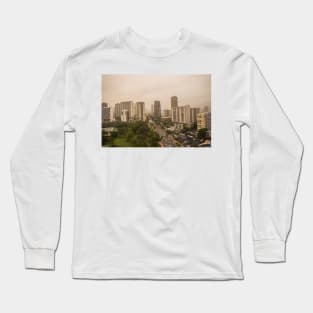 downtown Honolulu on a cloudy day 2 Long Sleeve T-Shirt